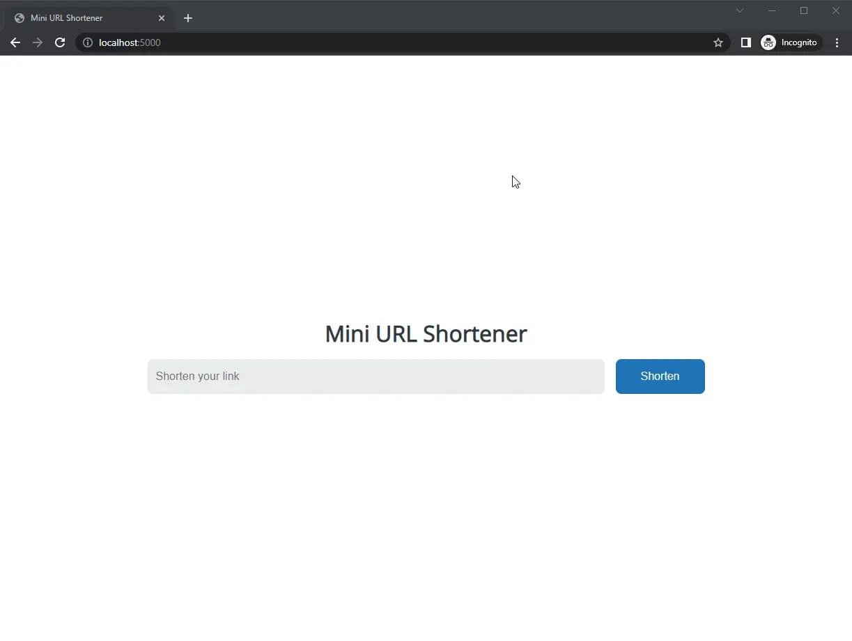 URL Shortener Screenshot